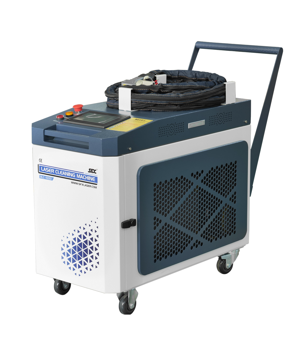 US Stock 1000W/1500W/2000W/3000W Mobile Laser Cleaning Machine Integrated Water-cooler Continuous Fiber Laser Cleaner